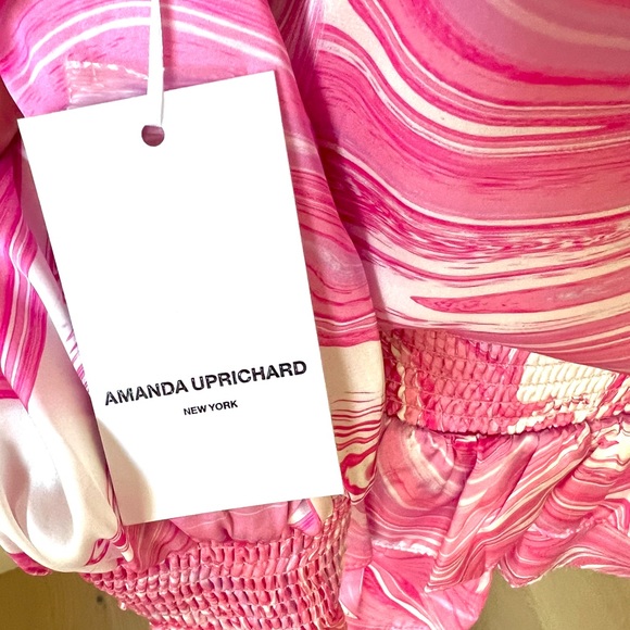 Amanda Uprichard Amber Dress in Pink Swirl - Picture 4 of 6